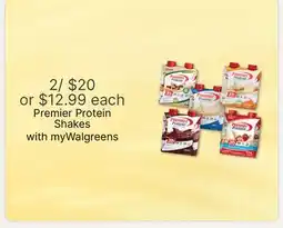 Walgreens Premier Protein Shakes offer