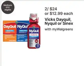 Walgreens Vicks Dayquil, Nyquil or Sinex offer