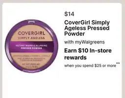 Walgreens CoverGirl Simply Ageless Pressed Powder offer