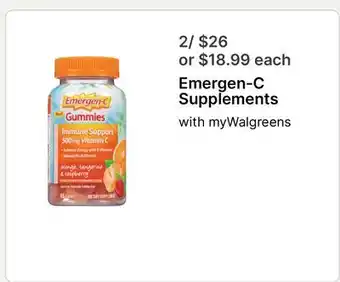 Walgreens Emergen-C Supplements offer