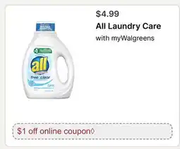 Walgreens All Laundry Care offer