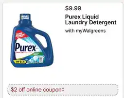 Walgreens Purex Liquid Laundry Detergent offer