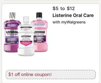 Walgreens Listerine Oral Care offer