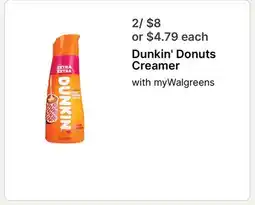 Walgreens Dunkin' Donuts Creamer offer