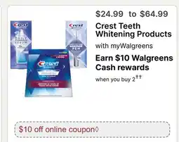 Walgreens Crest Teeth Whitening Products offer