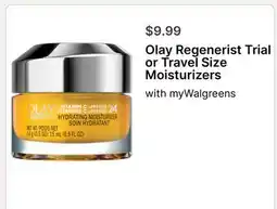 Walgreens Olay Regenerist Trial or Travel Size Moisturizers offer