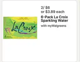 Walgreens 6-Pack La Croix Sparkling Water offer