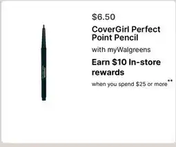 Walgreens CoverGirl Perfect Point Pencil offer