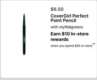 Walgreens CoverGirl Perfect Point Pencil offer