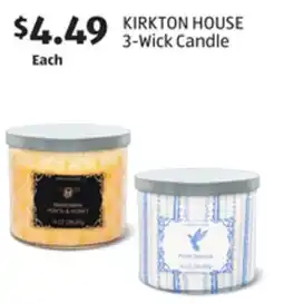 Aldi KIRKTON HOUSE 3-Wick Candle offer