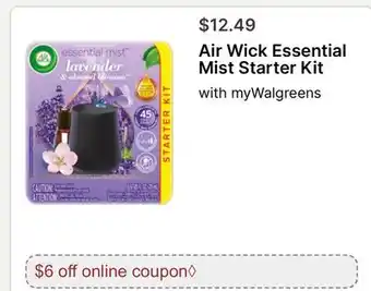 Walgreens Air Wick Essential Mist Starter Kit offer