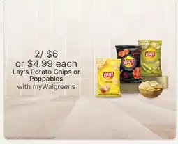 Walgreens Lay's Potato Chips or Poppables offer