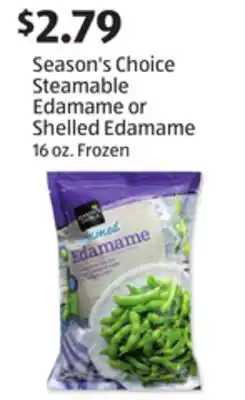 Aldi Season's Choice Steamable Edamame or Shelled Edamame offer