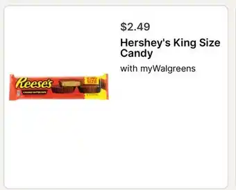 Walgreens Hershey's King Size Candy offer