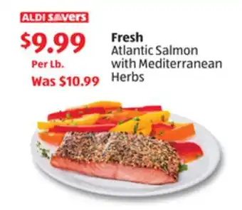 Aldi Fresh Atlantic Salmon with Mediterranean Herbs offer