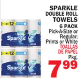 Bravo Supermarkets SPARKLE DOUBLE ROLL TOWELS 6 PACK offer