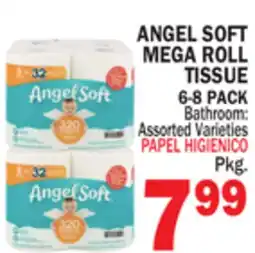 Bravo Supermarkets ANGEL SOFT MEGA ROLL TISSUE offer