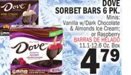 Bravo Supermarkets DOVE SORBET BARS 6 PK offer