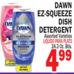 Bravo Supermarkets DAWN EZ-SQUEEZE DISH DETERGENT offer