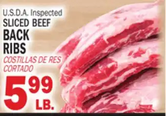 Bravo Supermarkets U.S.D.A. Inspected SLICED BEEF BACK RIBS offer