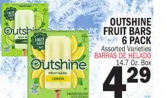 Bravo Supermarkets OUTSHINE FRUIT BARS 6 PACK offer