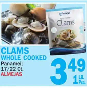 Bravo Supermarkets PANAMEI CLAMS WHOLE COOKED offer