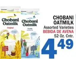 Bravo Supermarkets CHOBANI OATMILK offer