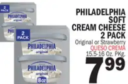 Bravo Supermarkets PHILADELPHIA SOFT CREAM CHEESE 2 PACK offer