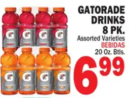 Bravo Supermarkets GATORADE DRINKS 8 PK offer