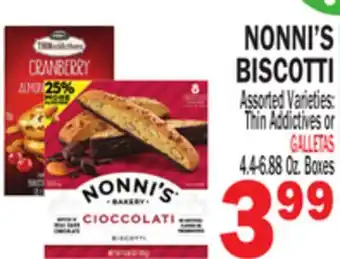 Bravo Supermarkets NONNI'S BISCOTTI offer