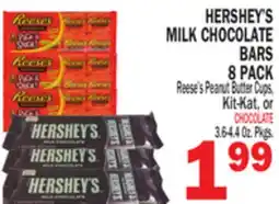 Bravo Supermarkets HERSHEY'S MILK CHOCOLATE BARS 8 PACK offer