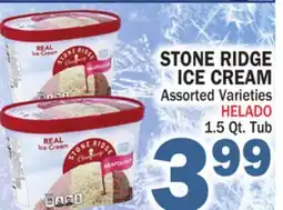 Bravo Supermarkets STONE RIDGE ICE CREAM offer