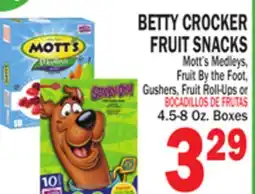 Bravo Supermarkets BETTY CROCKER FRUIT SNACKS offer