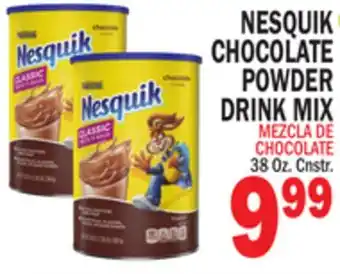 Bravo Supermarkets NESQUIK CHOCOLATE POWDER DRINK MIX offer