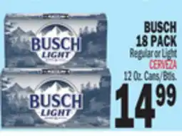 Bravo Supermarkets BUSCH 18 PACK offer