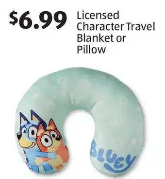 Aldi Licensed Character Travel Blanket or Pillow offer