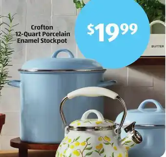 Aldi Crofton 12-Quart Porcelain Enamel Stockpot offer