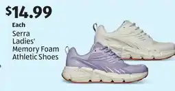 Aldi Serra Ladies' Memory Foam Athletic Shoes offer