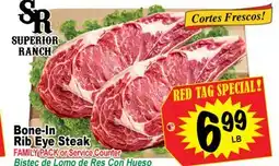 Superior Grocers Bone-In Rib Eye Steak offer