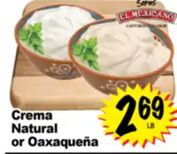 Superior Grocers Crema Natural or Oaxaqueña offer