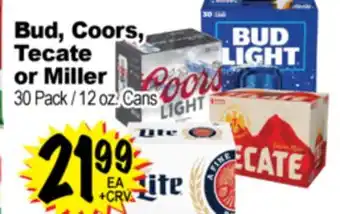 Superior Grocers Bud, Coors, Tecate or Miller offer