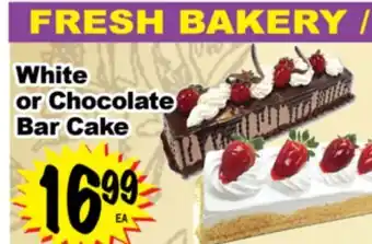 Superior Grocers White or Chocolate Bar Cake offer