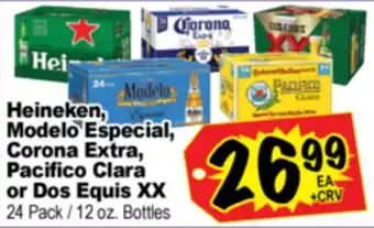 Superior Grocers Heineken, Modelo Especial, Corona Extra, Pacifico Clara or Dos Equis XX offer