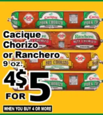 Superior Grocers Cacique Chorizo or Ranchero offer