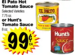 Superior Grocers El Pato Hot Tomato Sauce Selected Varieties 7.75 oz. or Hunt's Tomato Sauce 8 oz offer