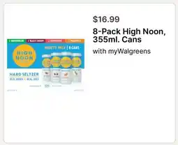 Walgreens 8-Pack High Noon, 355ml. Cans offer