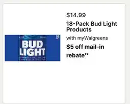 Walgreens 18-Pack Bud Light Products offer