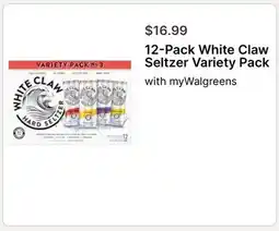 Walgreens 12-Pack White Claw Seltzer Variety Pack offer