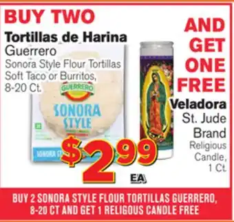 El Super Fresh Sonora Style Four Tortillas Soft Taco or Burritos offer