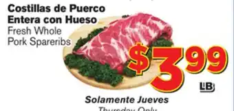 El Super Fresh Fresh Whole Pork Spareribs offer